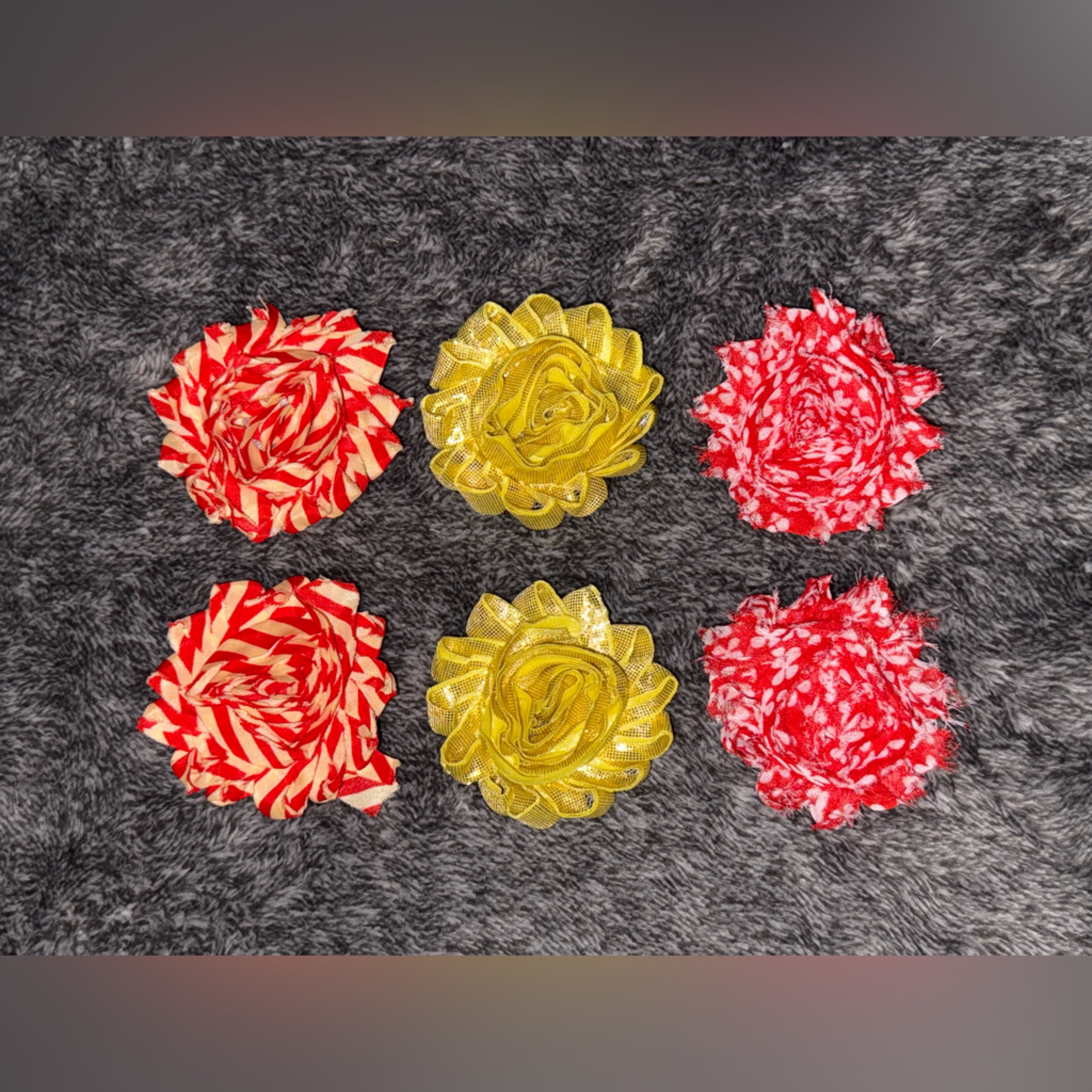 Set Of 6 Handmade Hair Clips